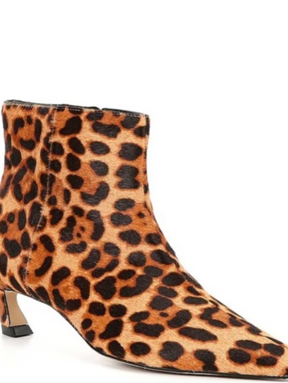 Gianni Bini Georgina Leopard Print Calf Hair Kitten Heel Ankle Booties